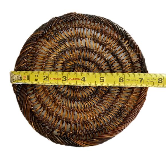 Vintage Woven Wicker Rattan Hot Pads Trivets Pot Holders Decor MCM Round Square - Picture 8 of 10